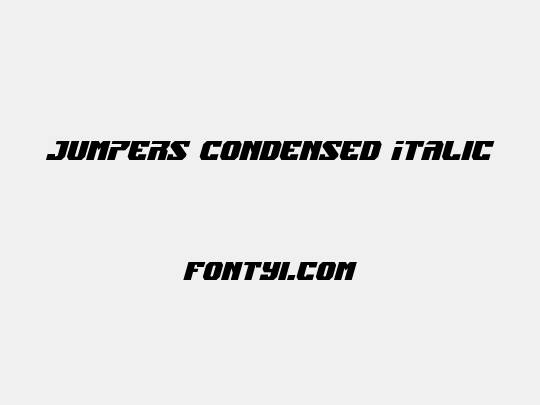 Jumpers Condensed Italic
