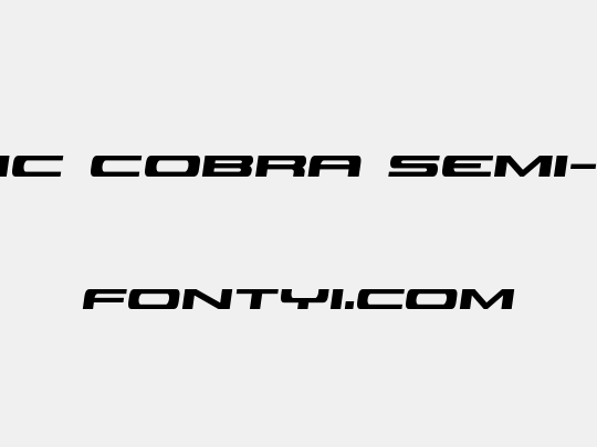 Classic Cobra Semi-Italic