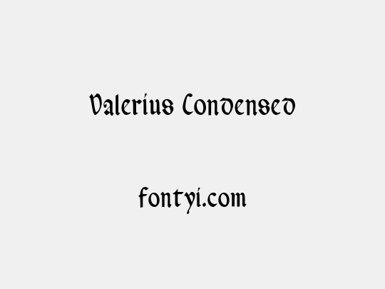 Valerius Condensed
