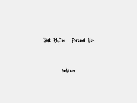 Blisk Rhythm - Personal Use