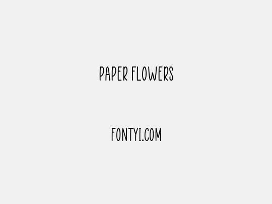 Paper Flowers