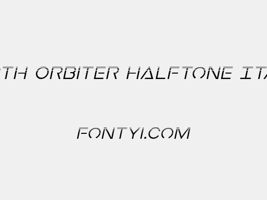 Earth Orbiter Halftone Italic