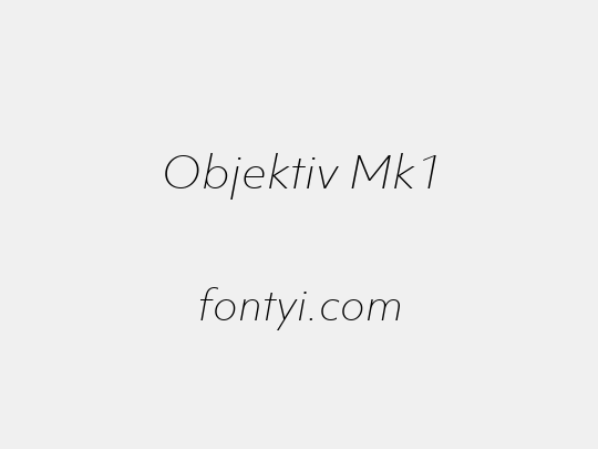 Objektiv Mk1