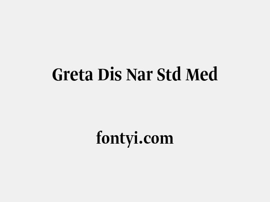 Greta Dis Nar Std Med