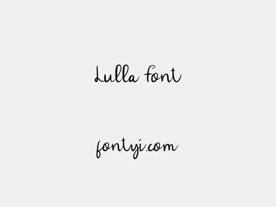 Lulla Font