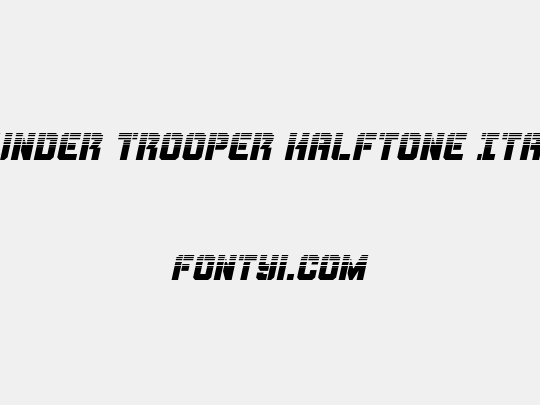 Thunder Trooper Halftone Italic