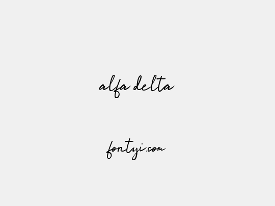 alfa delta