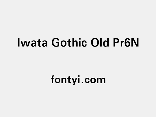 Iwata Gothic Old Pr6N