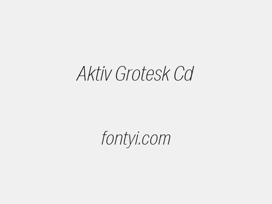 Aktiv Grotesk Cd