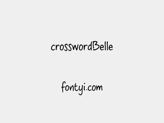 crosswordBelle