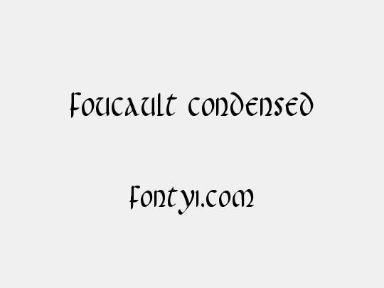 Foucault Condensed