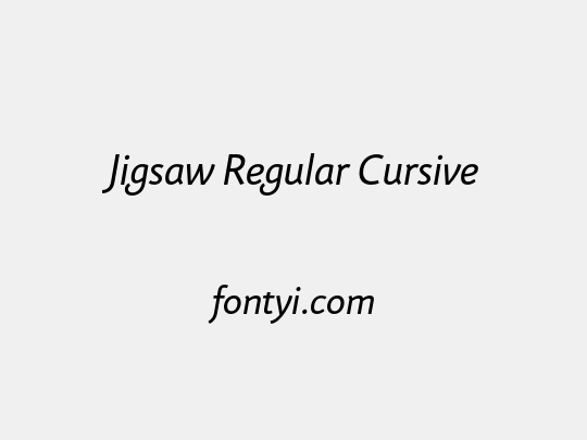 Jigsaw Regular Cursive