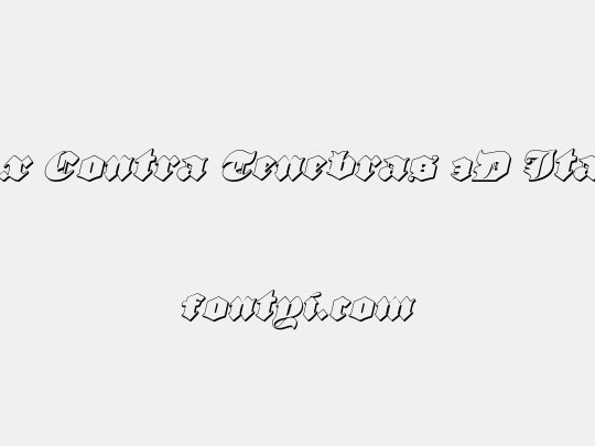 Lux Contra Tenebras 3D Italic