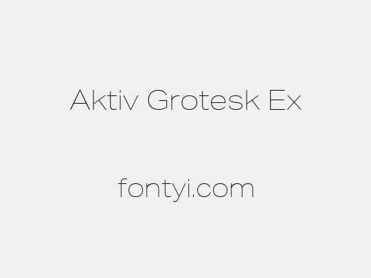 Aktiv Grotesk Ex