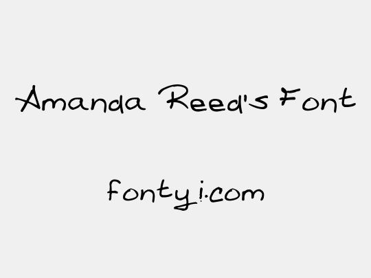 Amanda Reed's Font