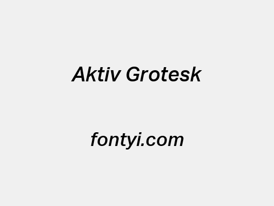 Aktiv Grotesk