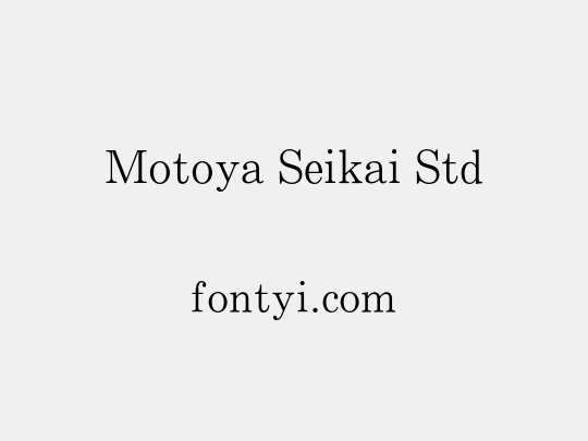 Motoya Seikai Std