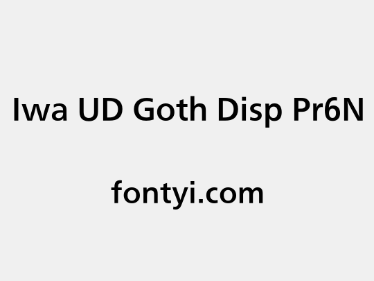 Iwa UD Goth Disp Pr6N