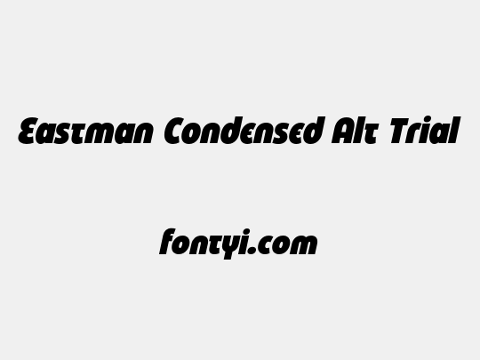 Eastman Condensed Alt Trial