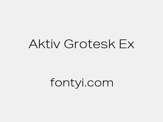 Aktiv Grotesk Ex