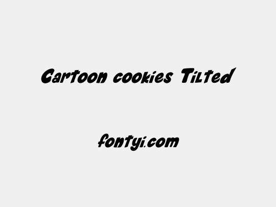Cartoon cookies Tilted