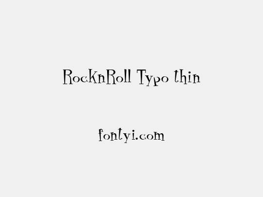 RocknRoll Typo thin