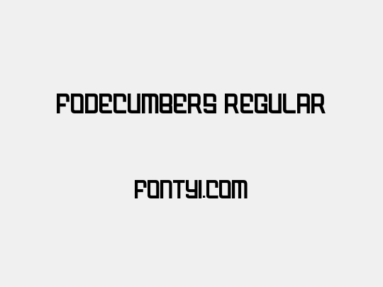 FODECUMBERS REGULAR