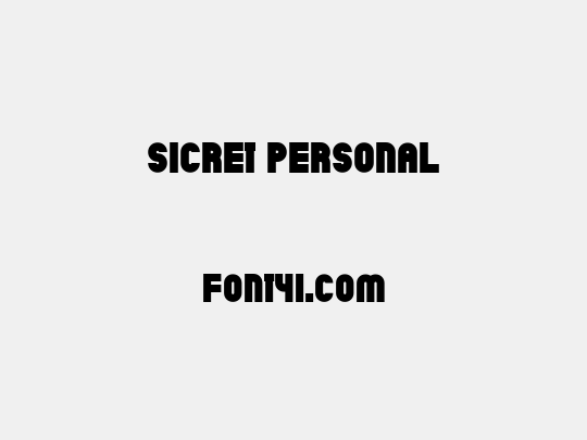 Sicret PERSONAL