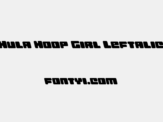 Hula Hoop Girl Leftalic