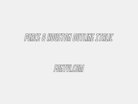 Peace & Houston Outline Italic