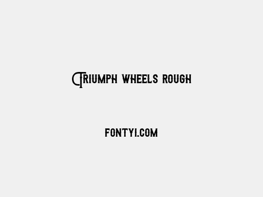 Triumph wheels rough