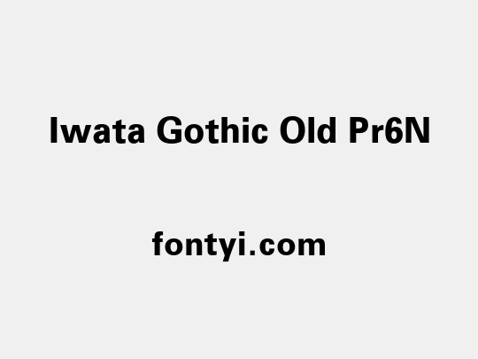 Iwata Gothic Old Pr6N