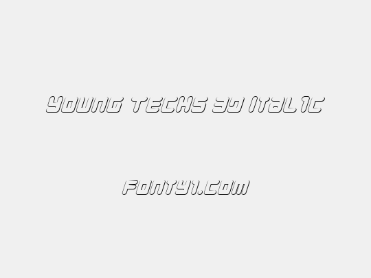 Young Techs 3D Italic
