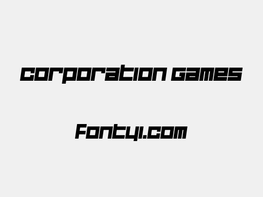Corporation Games