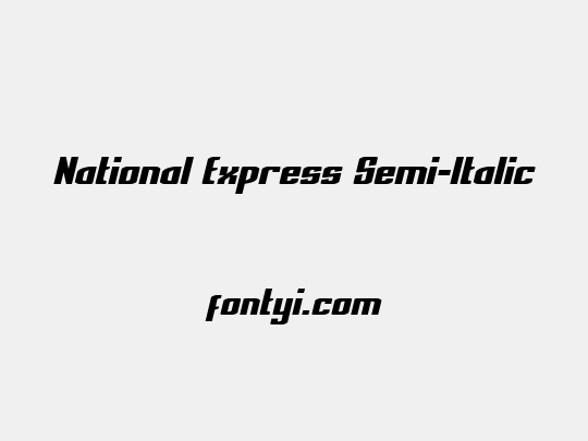 National Express Semi-Italic