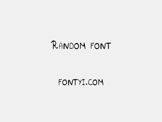 Random font