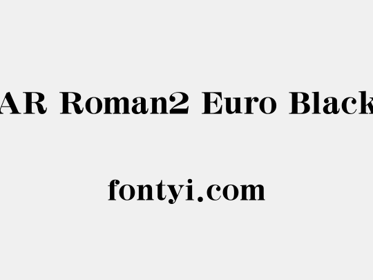 AR Roman2 Euro Black