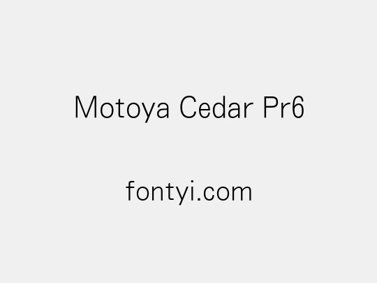 Motoya Cedar Pr6