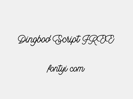 Dingbod Script FREE