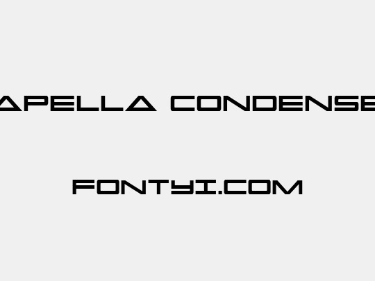 Capella Condensed