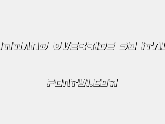 Command Override 3D Italic