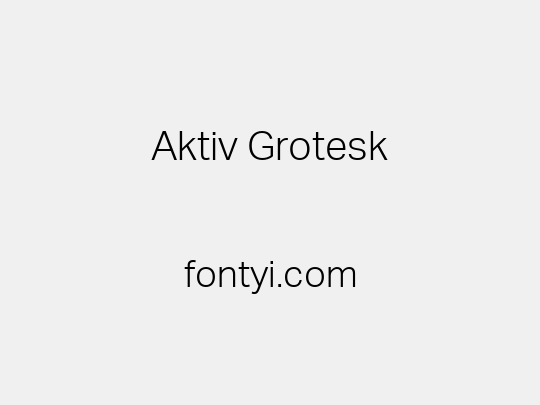 Aktiv Grotesk