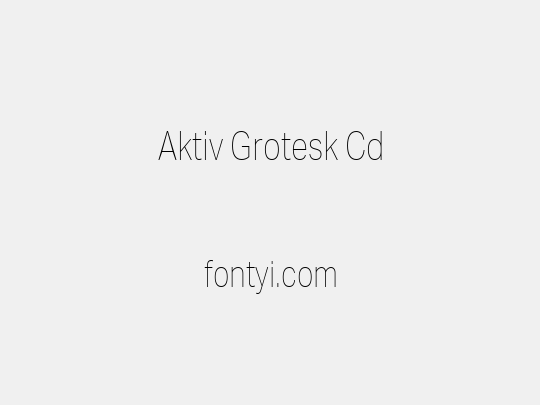 Aktiv Grotesk Cd