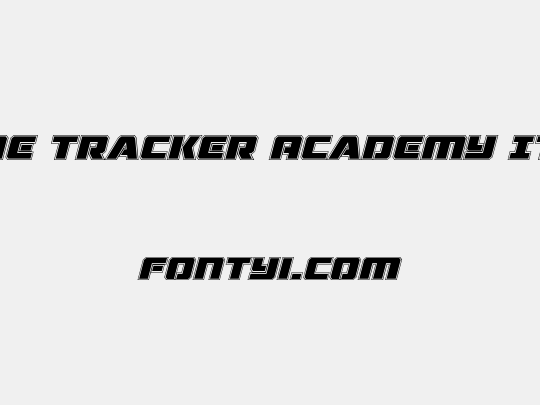 Drone Tracker Academy Italic