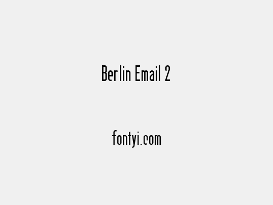 Berlin Email 2