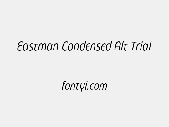 Eastman Condensed Alt Trial