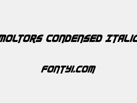 Moltors Condensed Italic