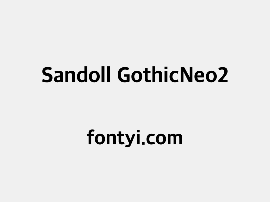 Sandoll GothicNeo2