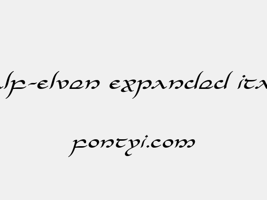 Half-Elven Expanded Italic
