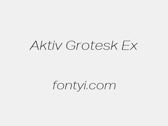 Aktiv Grotesk Ex
